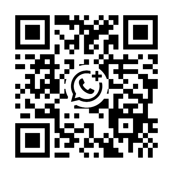 QR code: chat with us on WhatsApp